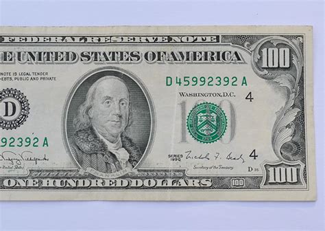 Parts Of A 100 Dollar Bill