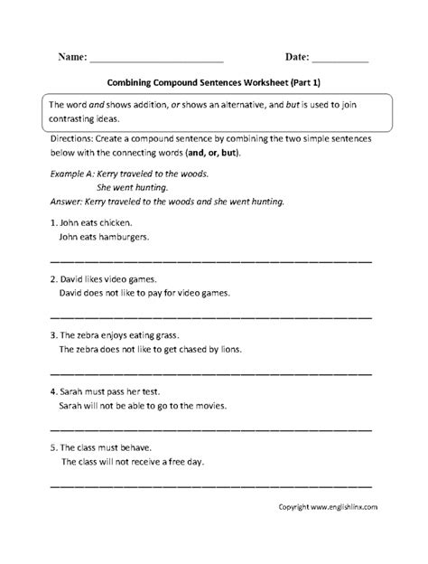sentence combining practice worksheets worksheets