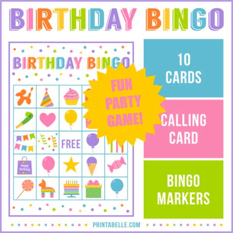 Birthday Party Bingo Game Printable Printable Party