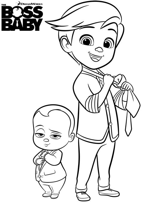 Boss Baby And Tim Coloring Page Free Printable Coloring Pages For Kids