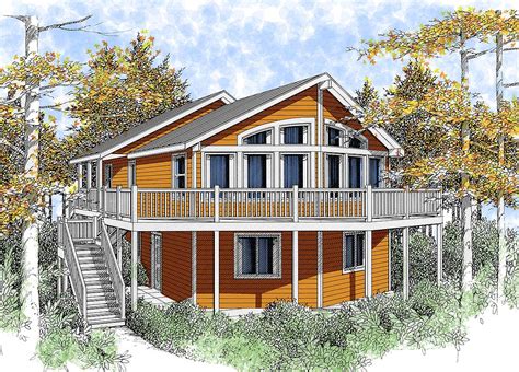 16 House Plans For Narrow Waterfront Lots