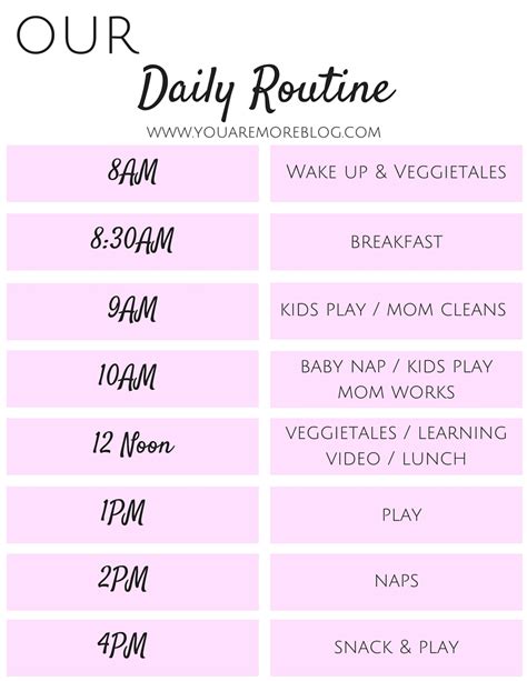 Our Daily Routine A Printable Cleaning Schedule You