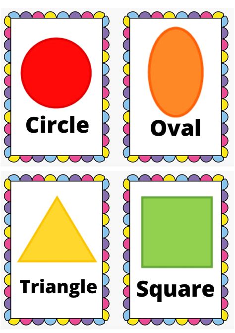 Shapes Flashcards For Toddler Preschool Charts Senses Preschool