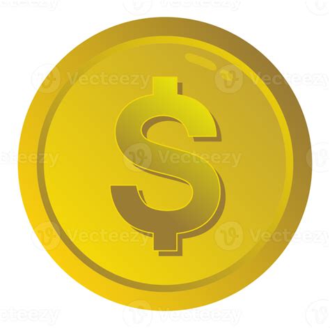Free Dollar Currency Icon Symbol Usd Sign On The Gold Format Png