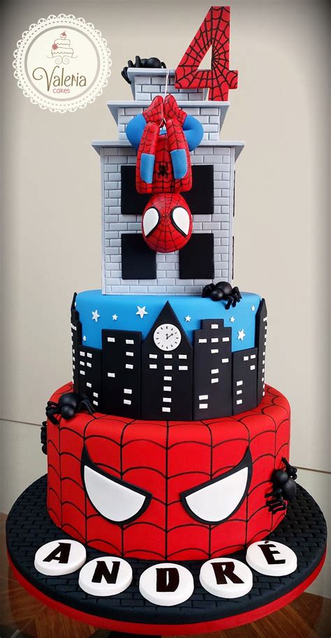 Spiderman Birthday Cake 4th Birthday Cakes Spiderman Birthday Party