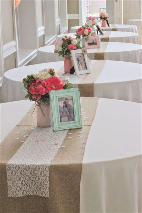 Burlap And Lace Table Runners For Your Wedding Decoração De Casamento