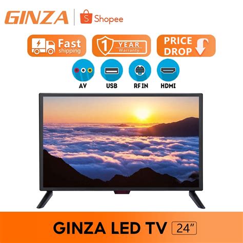 Ginza 24 Inch Led Tv Flat Screen Tv Not Smart Tv With Usbhdmi Shopee