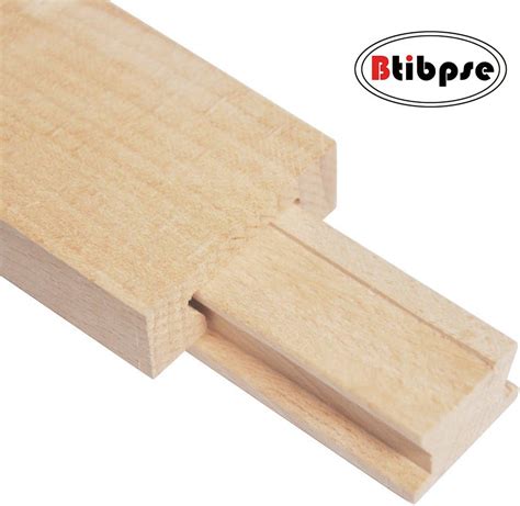 Btibpse Wooden Drawer Slides 40cm Classic Wood Center Guide Track 15 3