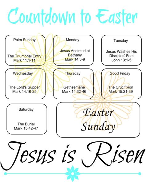 Coffee With Us 3 Countdown To Easter Printablecountdown To Easter