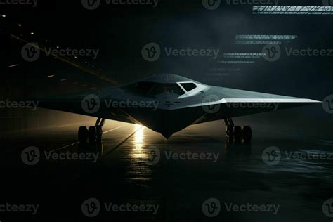 Ai Generated A Stealth Bomber Emerges From The Shadows 35359136 Stock