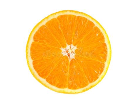 Slice Of Ripe Orange Isolated On White Stock Image Image Of Natural