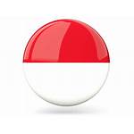 Indonesia Icon Monaco Round Glossy Flag Country