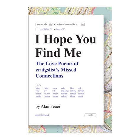I Hope You Find Me: The Love Poems of craigslist's Missed Connections