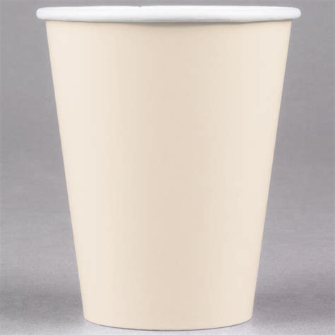 Creative Converting 56161b 9 Oz Ivory Poly Paper Hot Cold Cup 24pack