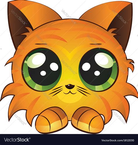 Cartoon Red Kitten Royalty Free Vector Image Vectorstock