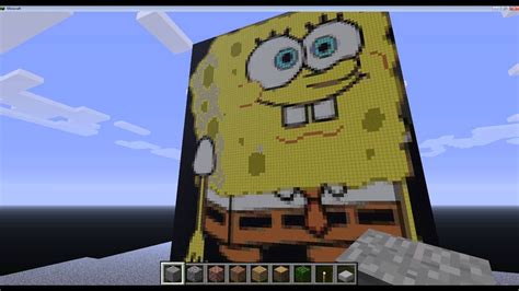 Spongebob Minecraft Pixel Art Youtube