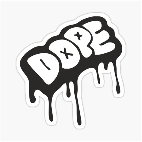 Dope Graffiti Dripping Paint Skateboarding Sticker Sticker For