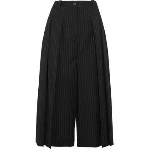 Mcq Alexander Mcqueen Cropped Pleated Pinstriped Twill Pants 535