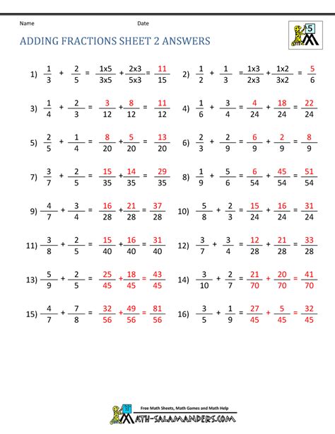 Adding And Subtracting Fractions Steps