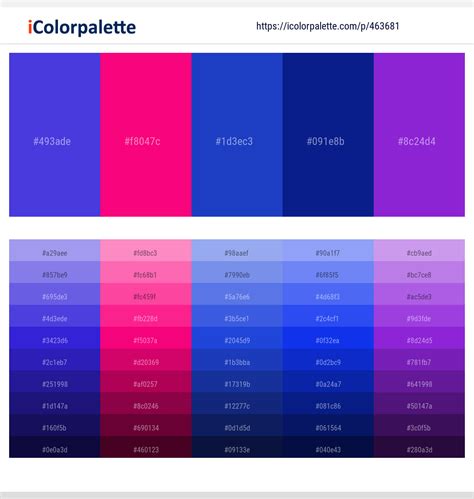 12 Latest Color Schemes With Royal Blue And Deep Pink Color Tone
