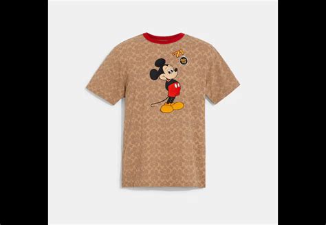 Coach® Disney X Coach Mickey Mouse Signature T Shirt In Organic Cotton