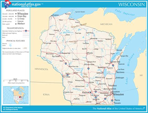 Map of Wisconsin (Street Map) : Worldofmaps.net - online Maps and Travel Information