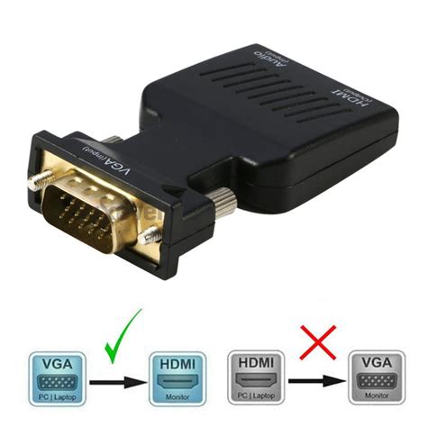 Vga To Hdmi Video Adapter Converter With Audio For Older Computer