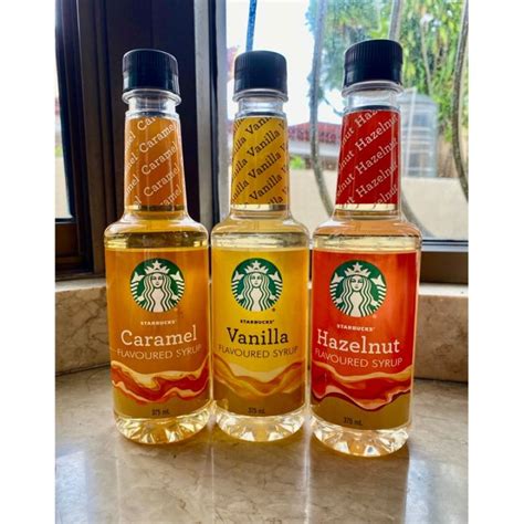 Starbucks Coffee Syrups 375ml Vanilla Caramel Hazelnut Lazada PH