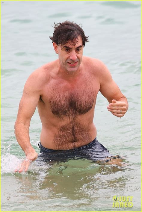 Sacha Baron Cohen Goes Shirtless For A Beach Day In Australia Photo