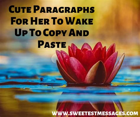 30 Cute Paragraphs For Her To Wake Up To Copy And Paste Sweetest Messages