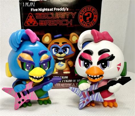 FUNKO MYSTERY MINIS FNAF Security Breach GLAMROCK Chica White Blacklight LOT PicClick
