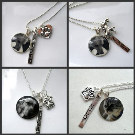 Customize this handmade necklace with a picture of your special animal or person, make it special for anyone! Pet Photo Necklace Hand Stamped on Luulla