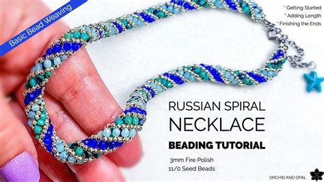 Russian Spiral Beaded Necklace Tutorial Diy Bead Rope Youtube