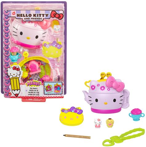 hello kitty tea party compact 4 9 in 12 5 cm with 2 sanrio minis
