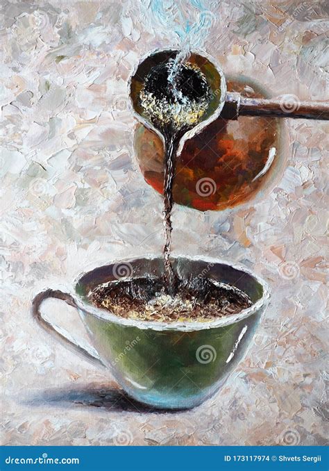 Painting With Original Oil The Coffee