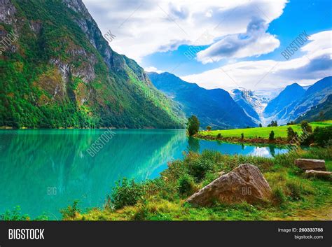 Norwegian Landscape Image And Photo Free Trial Bigstock