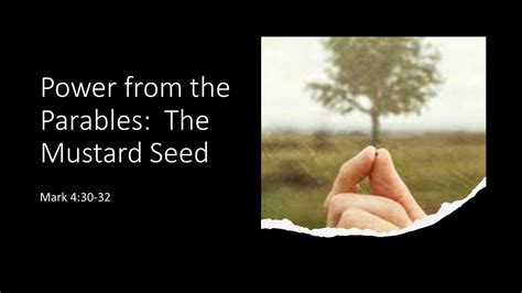 Power From The Parables The Mustard Seed Youtube