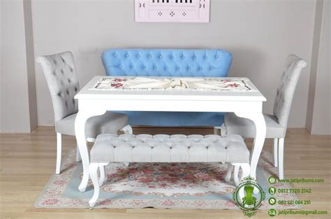 meja makan minimalis putih furniture  furniture home decor