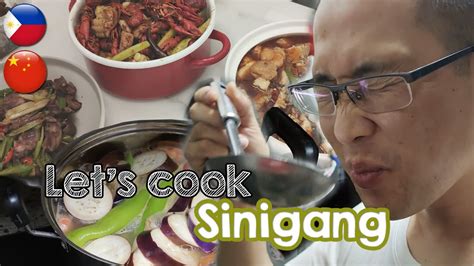 Chinese Husband Cooked Filipino Dish Sinigang 🇵🇭🇨🇳 Filipino And Chinese Couple Youtube