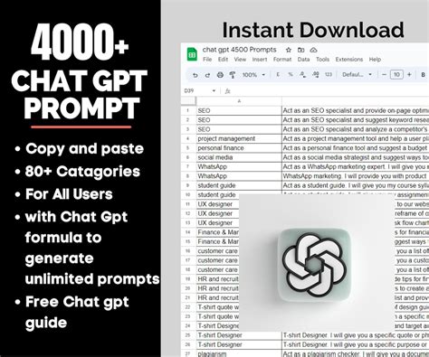 Chat Gpt 4000 Prompt Guide Chatgpt Cheats Chat Gpt Guide Etsy France