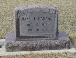 Hazel L Wood Hannah 1918 1989 Find A Grave Memorial
