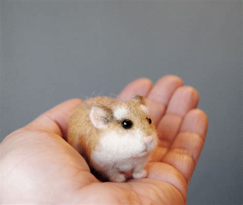 Robo Dwarf Hamster Realistic Needle Felted Hamster Roborovski Hamster