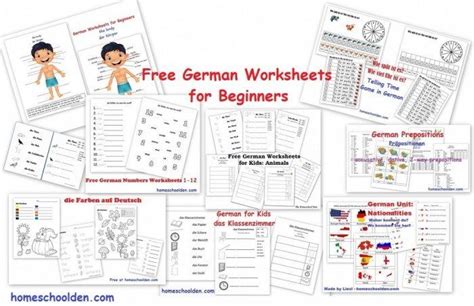 Free German Worksheets For Beginners