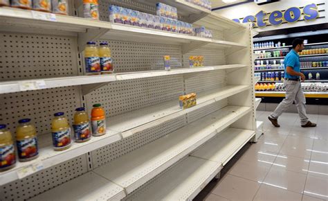 La Escasez en Venezuela Estantes Vacíos Por Escasez
