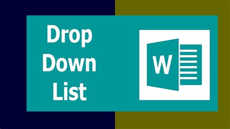 How To Create A Drop Down List In Word Printable Templates Free