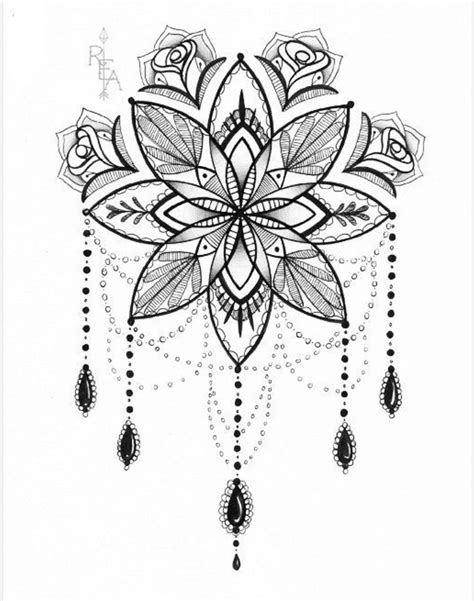 Mandala Flower Ink Pen Drawings Ink Drawing Tattoo Drawings Body Art