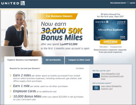 With the united business card, you get lots of. Chase United 50K Miles Business Card Bonus | Lazy ...