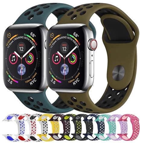 Silicone Band For Apple Watch 38mm 42mm 40mm 44mm Replacement Sport