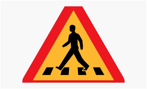 Pedestrian Crossing Road Sign Clip Art Library
