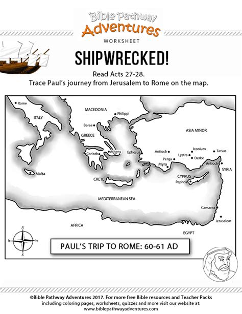 Learn vocabulary, terms and more with flashcards, games and other study tools. Shipwrecked! Paul's journey to Rome worksheet | Bible ...